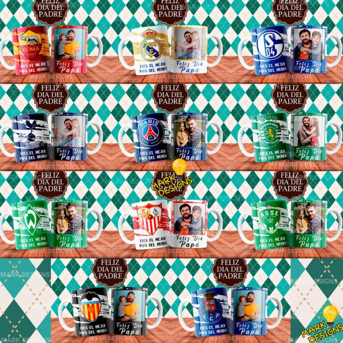 Diseños Día del Padre Clubes Europeos para Tazas - Image 4