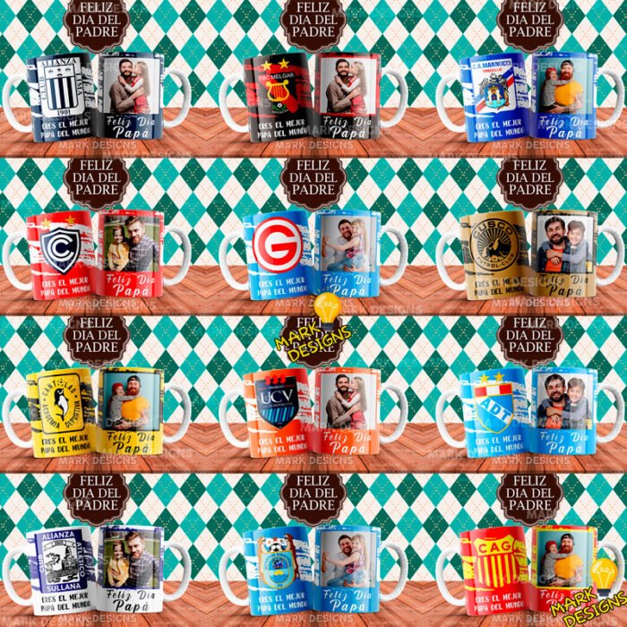Diseños Día del Padre Clubes Peruanos para Tazas