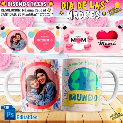 Dia de las Madres Tazas Diseños Sublimación