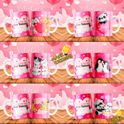 Diseños para Parejas Tazas de San Valentín