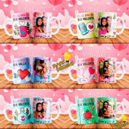 Plantillas con Foto San Valentín Tazas