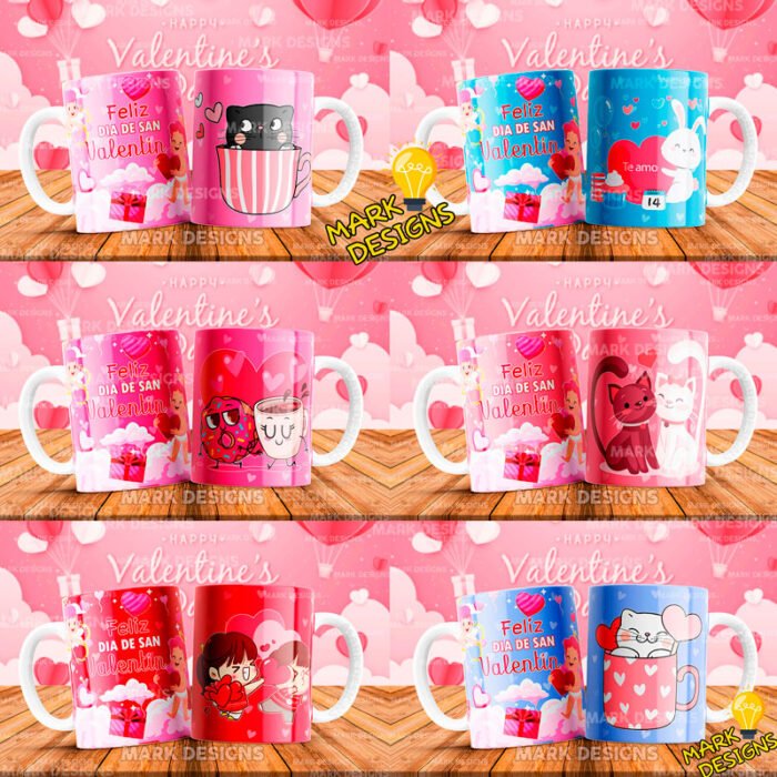 Plantillas Tazas San Valentín Parejas - Image 3