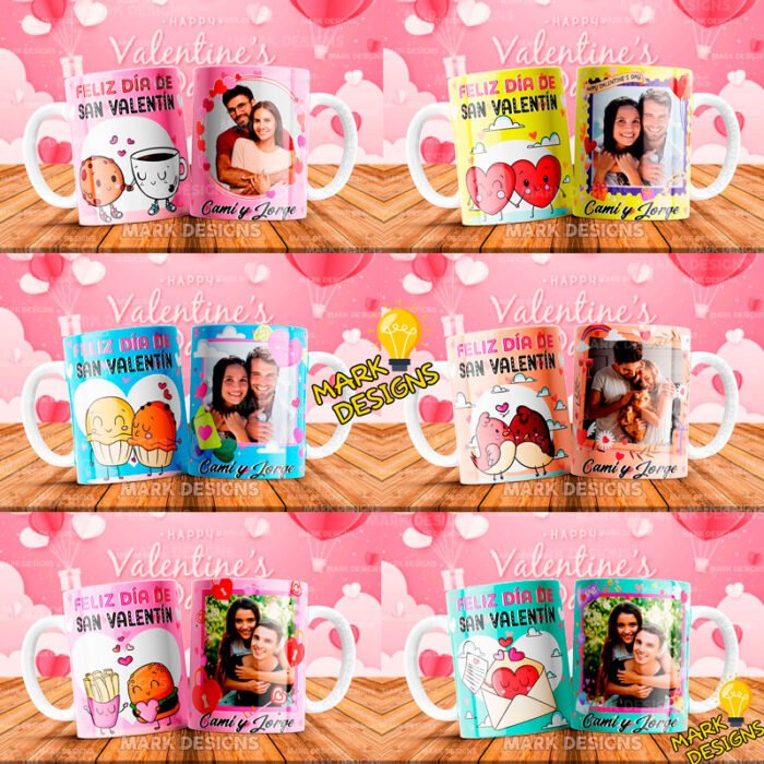 Plantillas con Foto San Valentín Tazas - Image 3