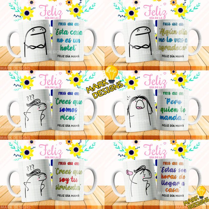 Diseños Flork para Mamá Tazas Sublimables