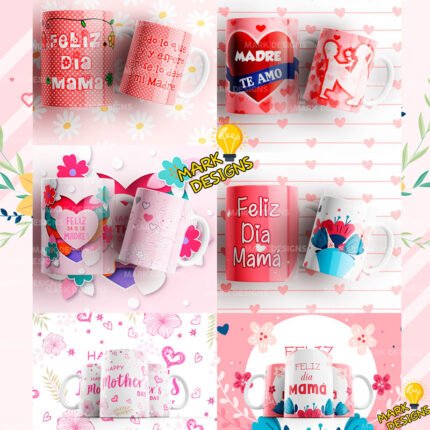 Diseños Mamá Tazas Editables