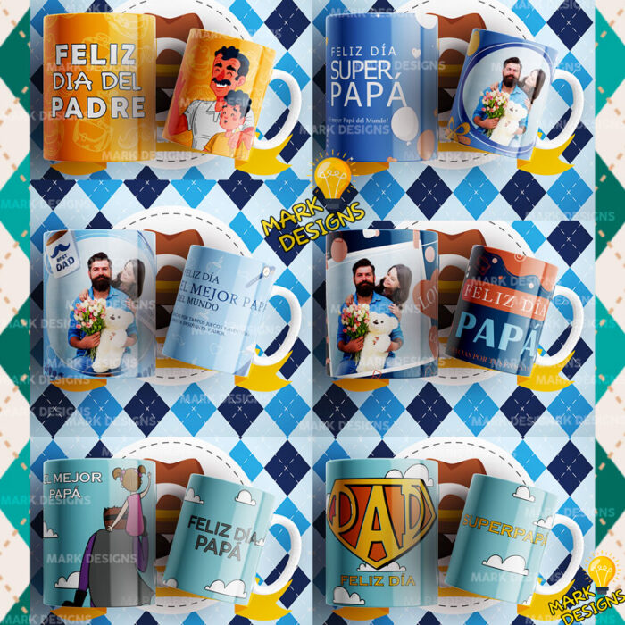 Diseños día del Padre Tazas Editables - Image 3