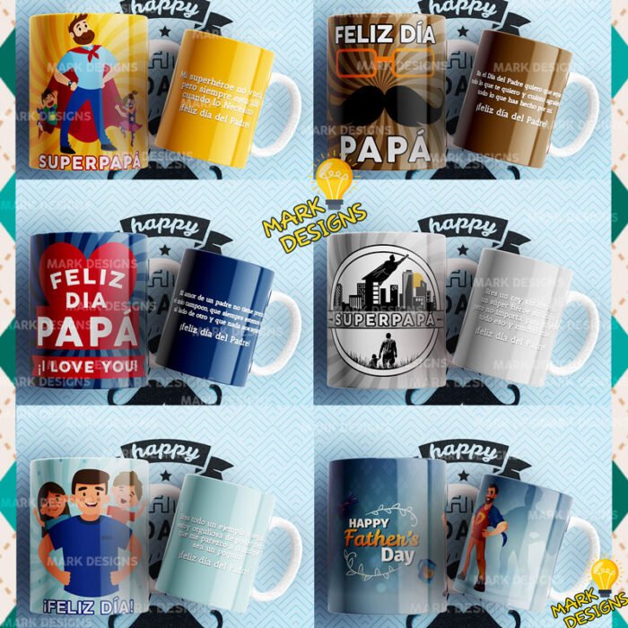 Plantillas Papás Tazas Sublimables - Image 3