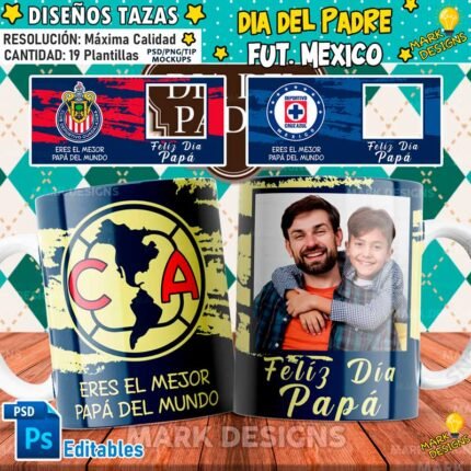 Diseños Día del Padre Clubes Mexicanos para Tazas