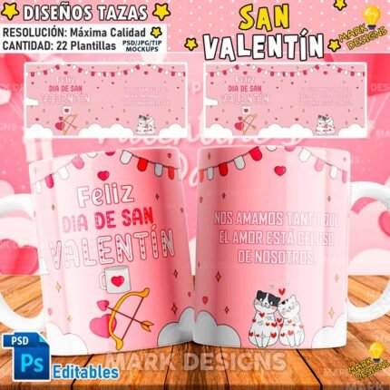 Frases San Valentín para Tazas Diseños