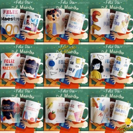 Diseños Tazas día del Maestro