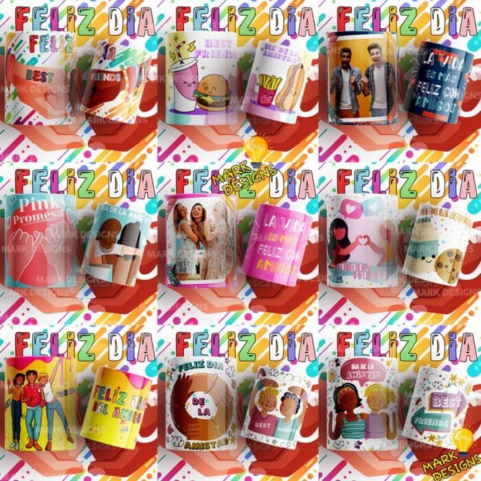 Diseños día de la Amistad Tazas