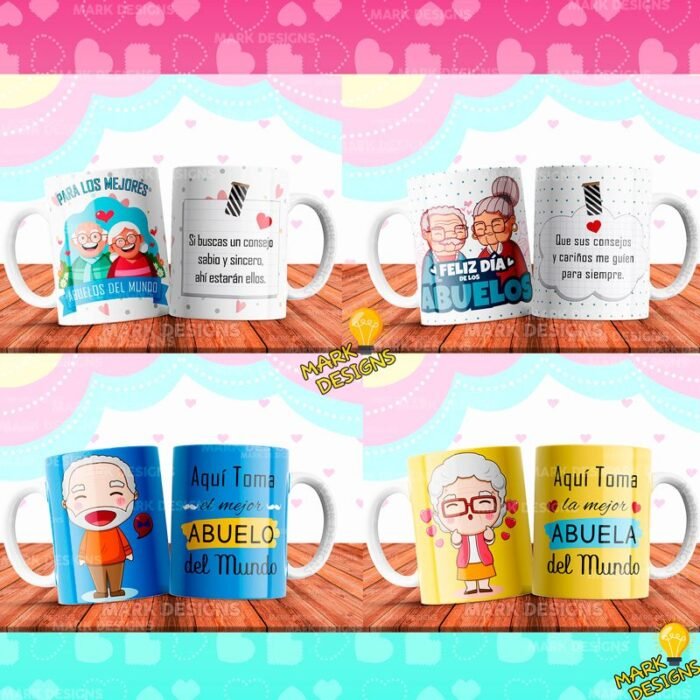 Plantillas Tazas Mejores Abuelos