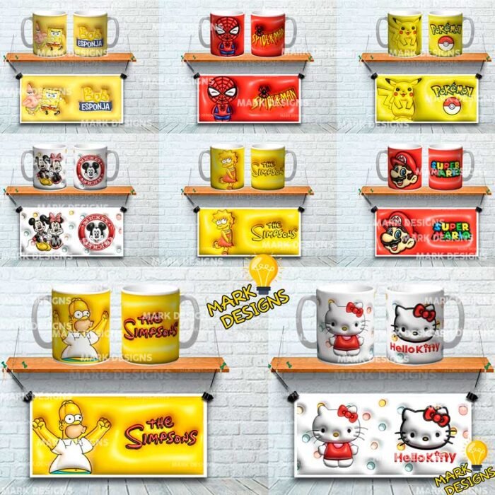 Plantillas Efecto Inflado 3d Tazas - Image 2