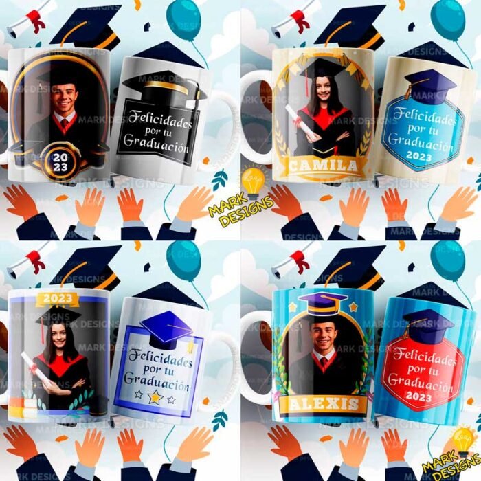 Diseños para Graduación Tazas - Año editable - Image 3