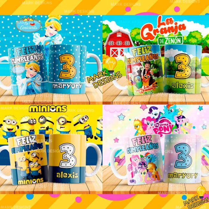 Cumpleaños Niños Diseños Tazas - Image 3