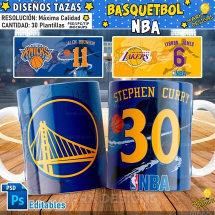 Diseños NBA para Tazas Basquetbol