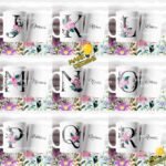 Diseños de Abecedario Flores Tazas - Image 2