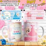 Plantillas baby shower para tazas