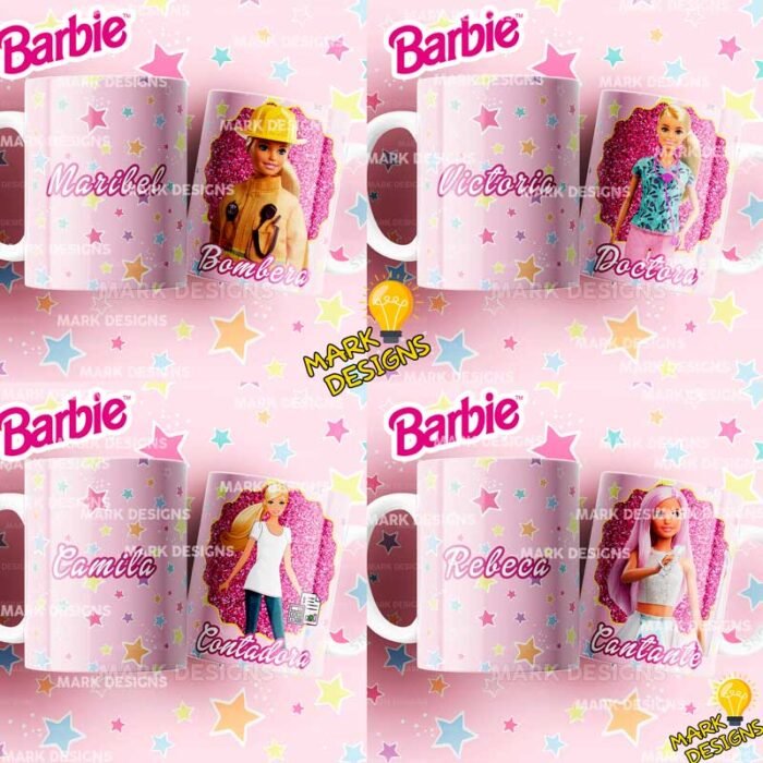 Plantillas Barbie Profesiones Tazas - Image 2