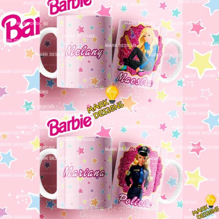 Plantillas Barbie Profesiones Tazas - Image 4
