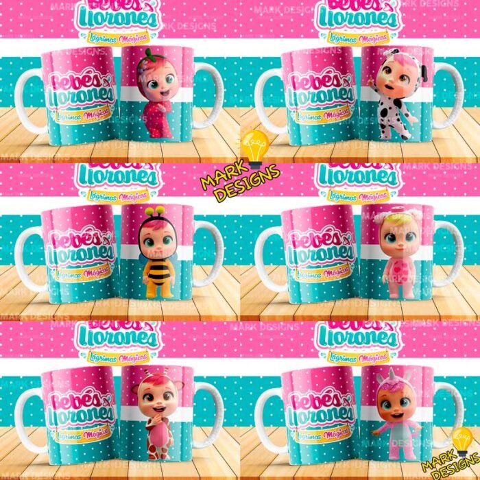 Plantillas de Bebés Llorones para Tazas - Image 2