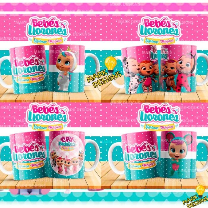 Plantillas de Bebés Llorones para Tazas - Image 3