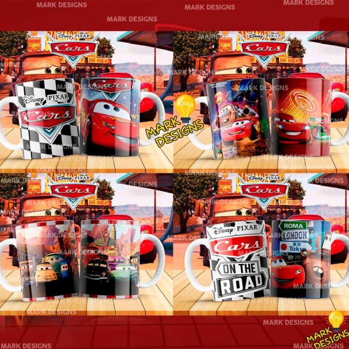 Plantillas Cars Rayo McQueen Tazas - Image 3