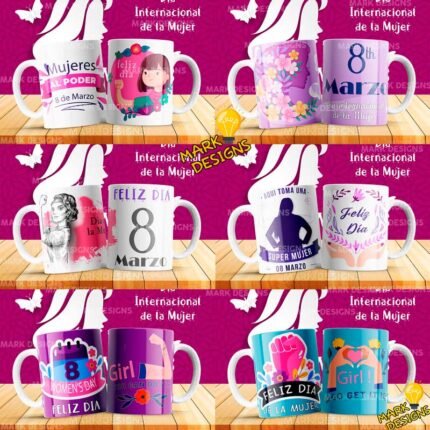 Diseños Día de la Mujer para Tazas