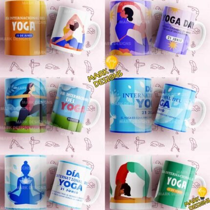 Diseños Día del yoga para Tazas