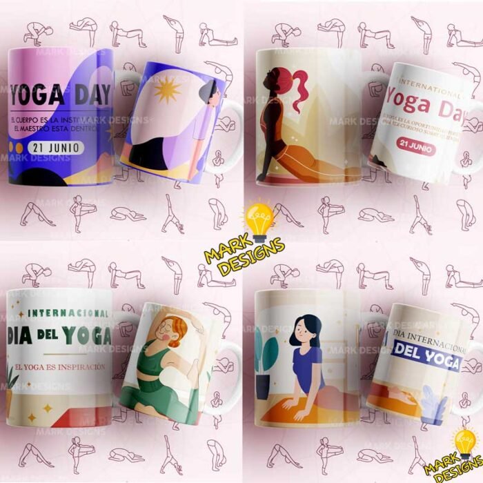 Diseños Día del yoga para Tazas - Image 3