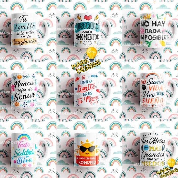 Plantillas Frases Motivadoras Tazas Full Editables - Image 2