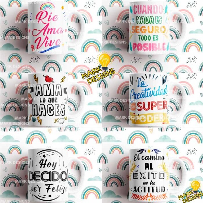 Plantillas Frases Motivadoras Tazas Full Editables - Image 3