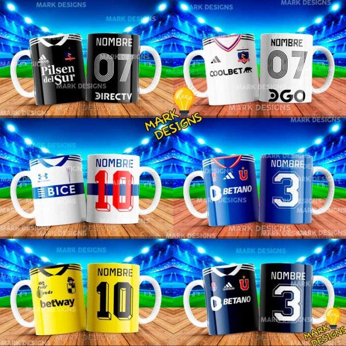 Diseños Fútbol Chileno para Tazas