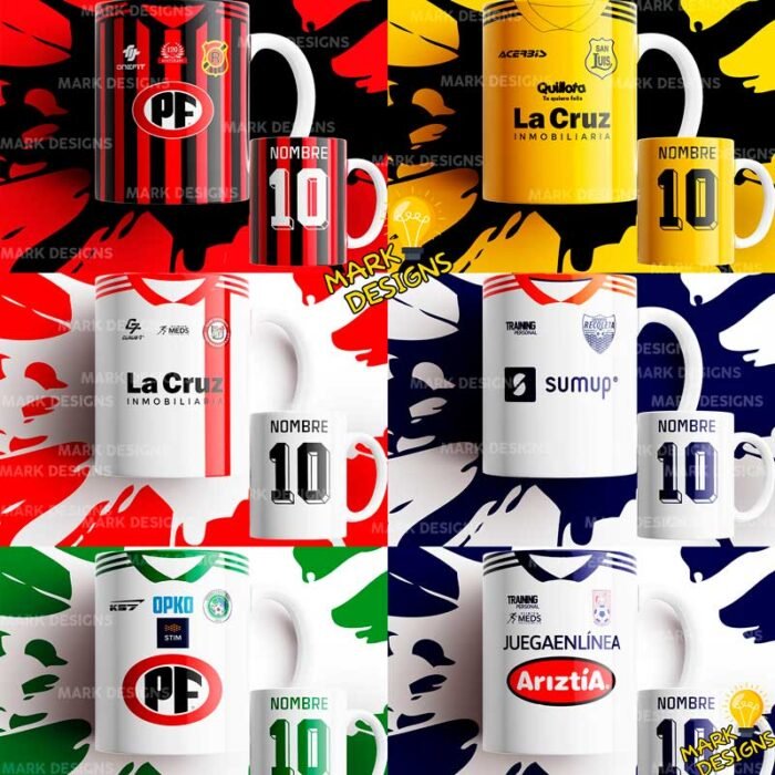DISEÑOS TAZAS CAMISETA FUTBOL CHILE 1ERA B - Image 2
