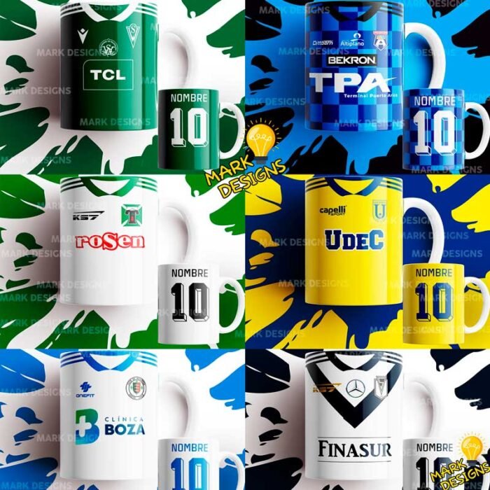 DISEÑOS TAZAS CAMISETA FUTBOL CHILE 1ERA B - Image 3