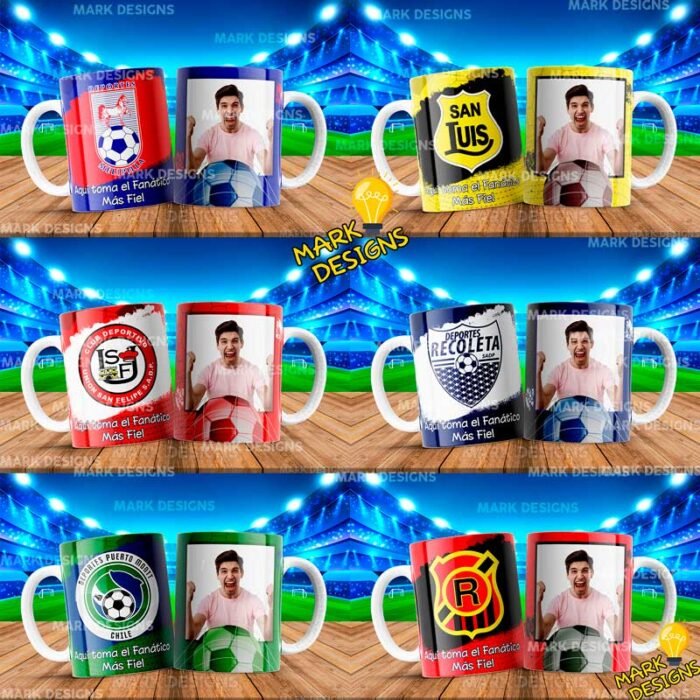 DISEÑOS TAZAS FANÁTICOS FUTBOL CHILE 1ERA B - Image 2
