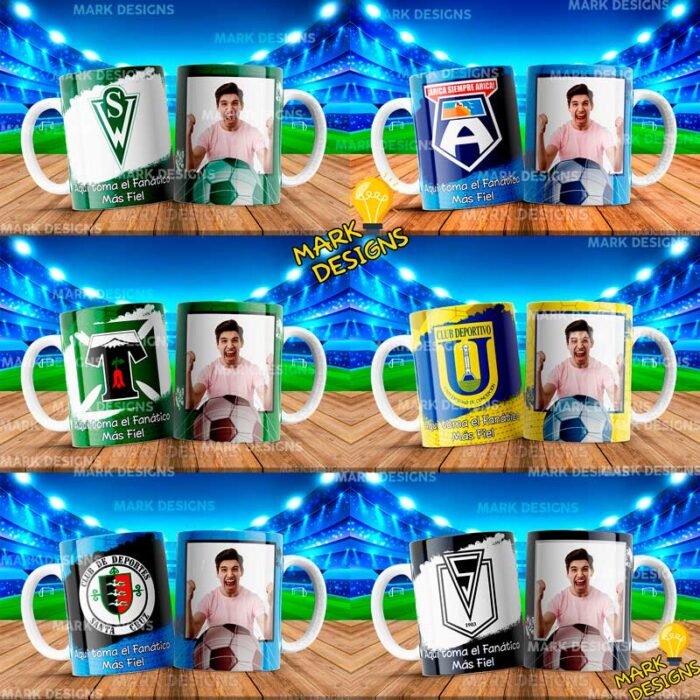 DISEÑOS TAZAS FANÁTICOS FUTBOL CHILE 1ERA B - Image 3