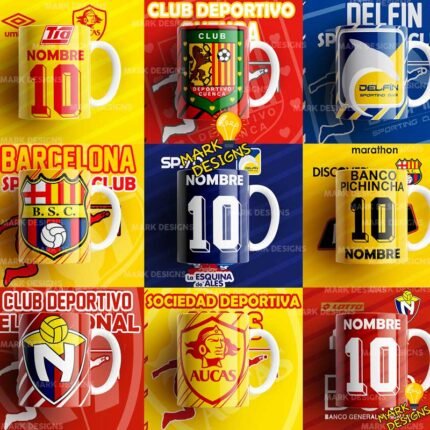 Plantillas Fútbol Ecuatoriano para Tazas