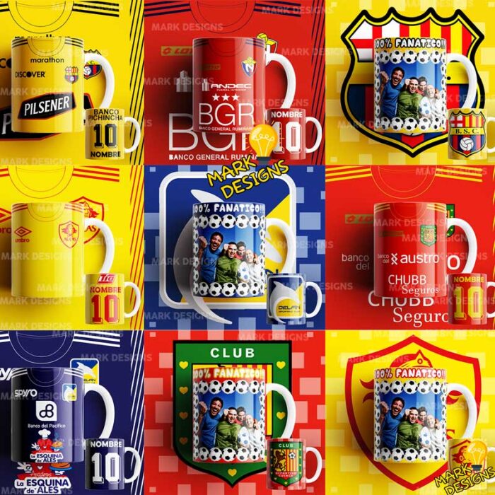 Diseños Fútbol Ecuador para Tazas