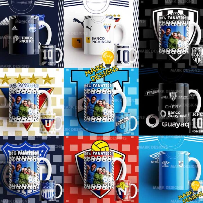 Diseños Fútbol Ecuador para Tazas - Image 3