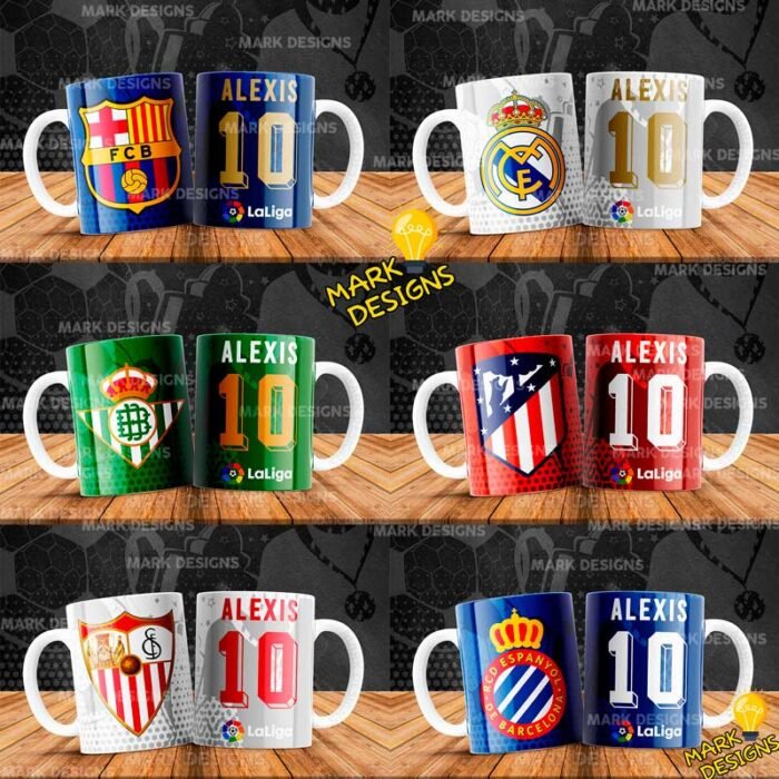 Diseños Clubes Europeos de Fútbol Tazas - Image 3
