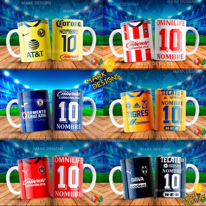 Diseños Fútbol Mexicanos para Tazas - Image 2