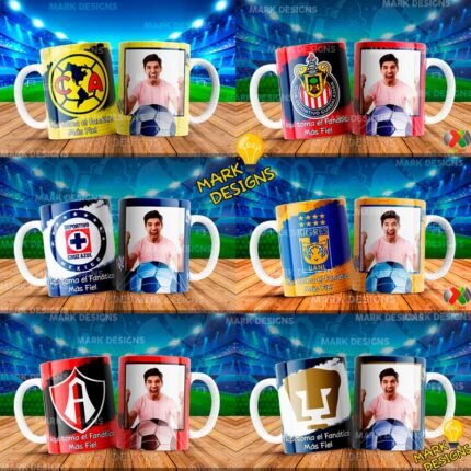 Plantillas Fútbol Mexicano Tazas