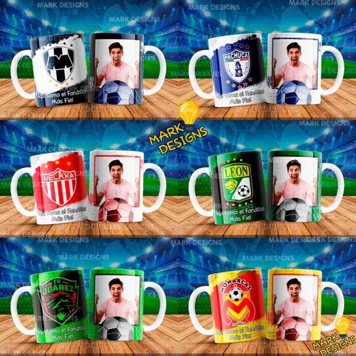 Plantillas Fútbol Mexicano Tazas - Image 3