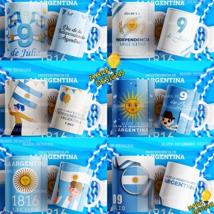 Plantillas Fiestas Patrias Argentina Tazas - Image 3