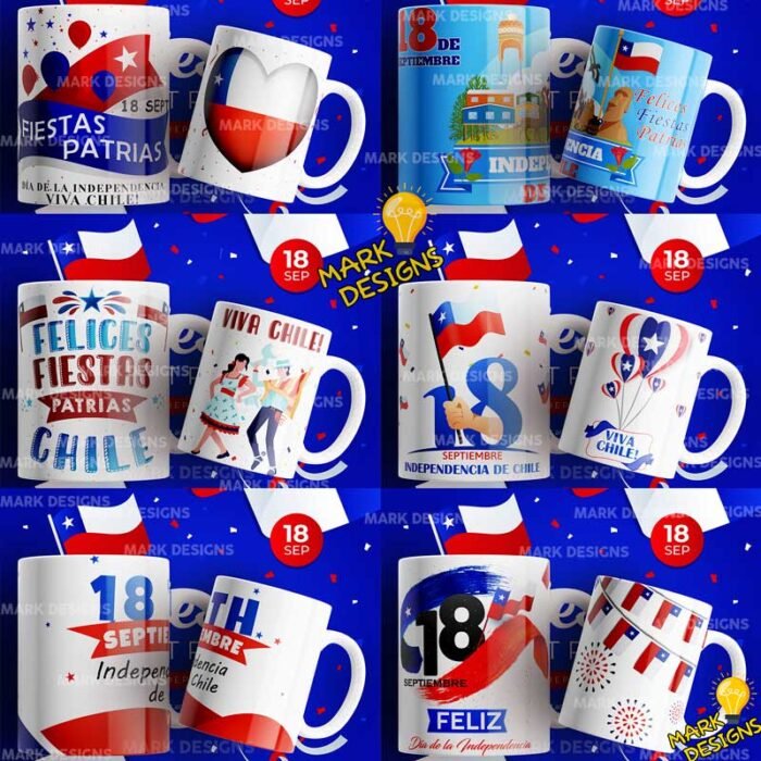Diseños Fiestas Patrias Chile Tazas - Image 3