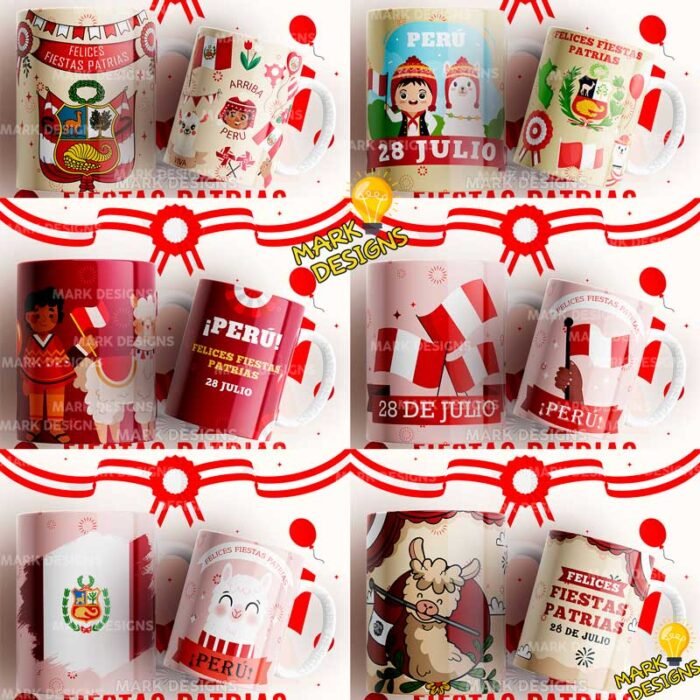 Diseños Fiestas Patrias Perú Tazas - Image 3