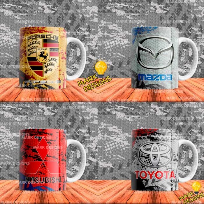 Plantillas Marcas Autos para Tazas - Image 2