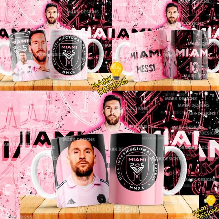 Plantillas Inter Miami Messi Tazas