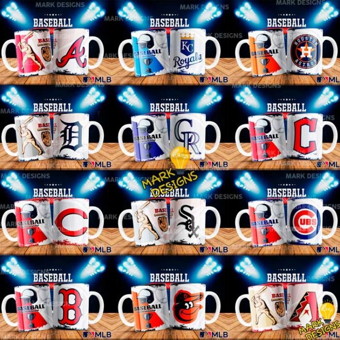 Diseños MLB para Tazas Béisbol